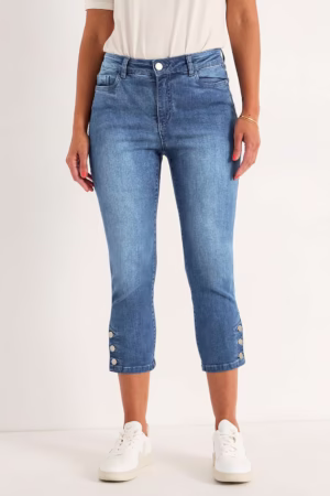 CELLBESMARIA - Blå caprijeans