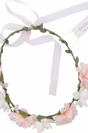 DAZZLING - Krans med aprikosa blommor